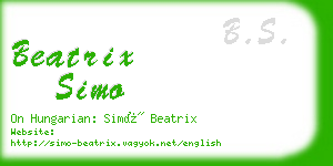 beatrix simo business card